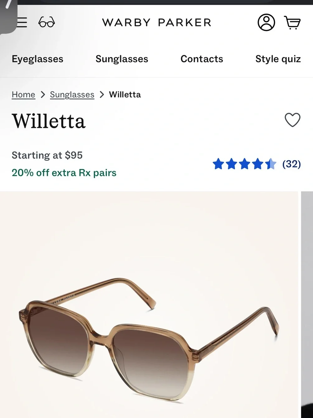Oversized Sunglasses — Brown Gradient